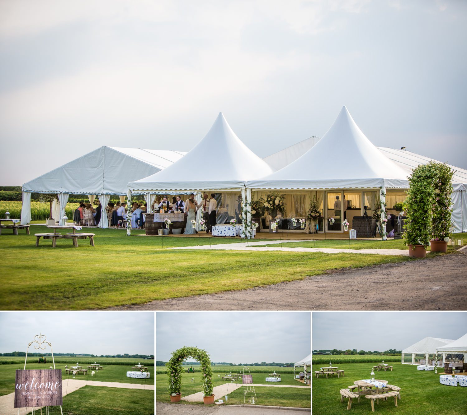 marquee on a farm wedding photography in Lancashire