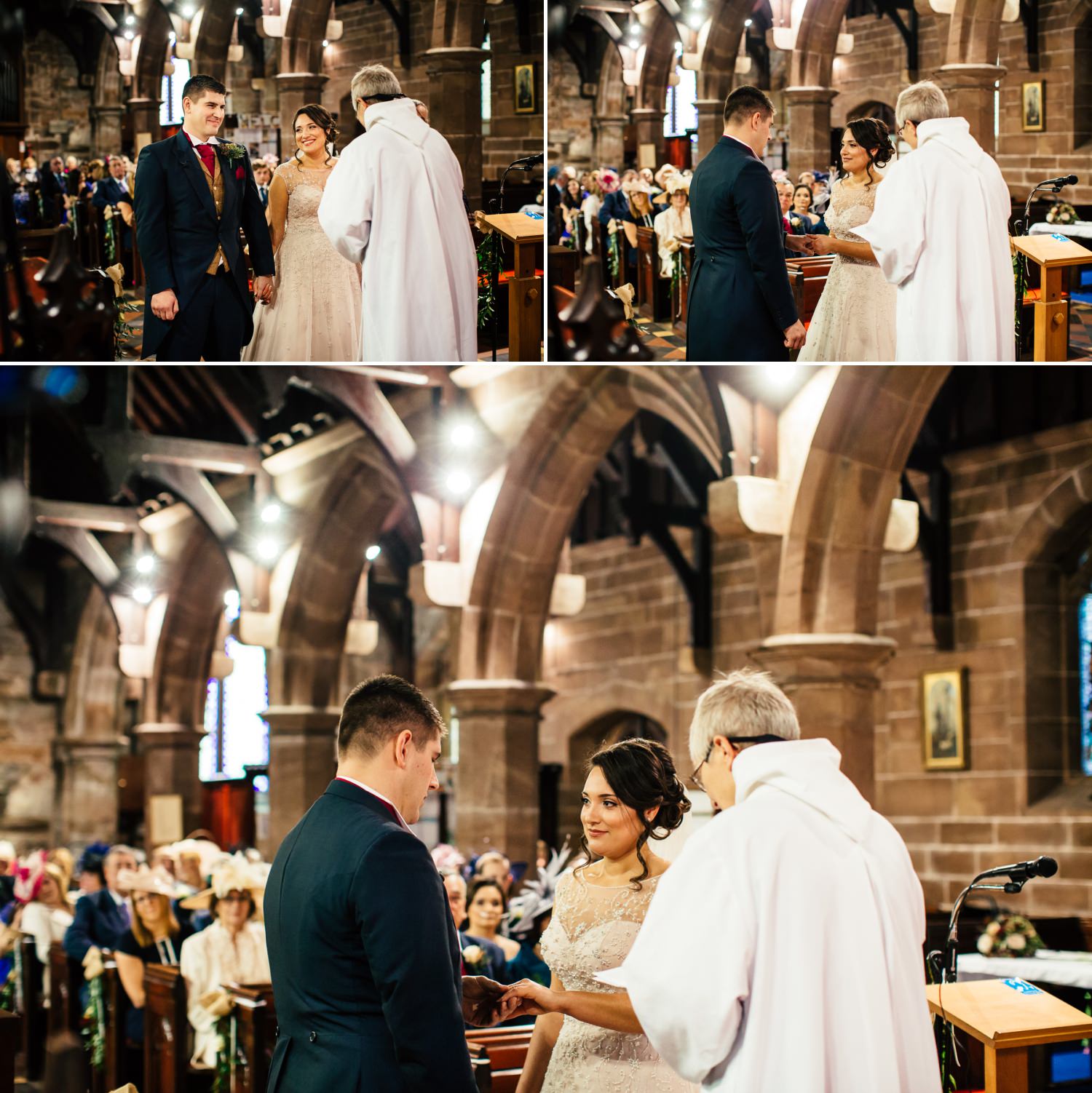 wedding ceremony at St. James, Ince
