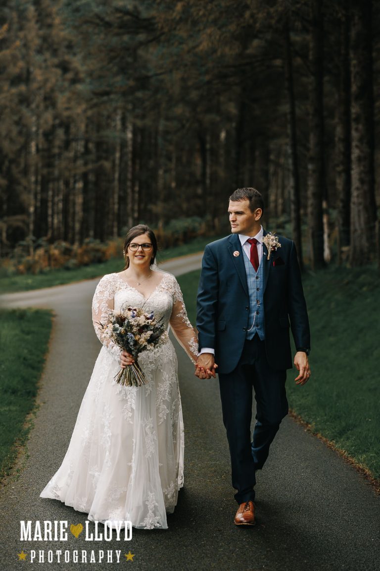 bride and groom at nant
