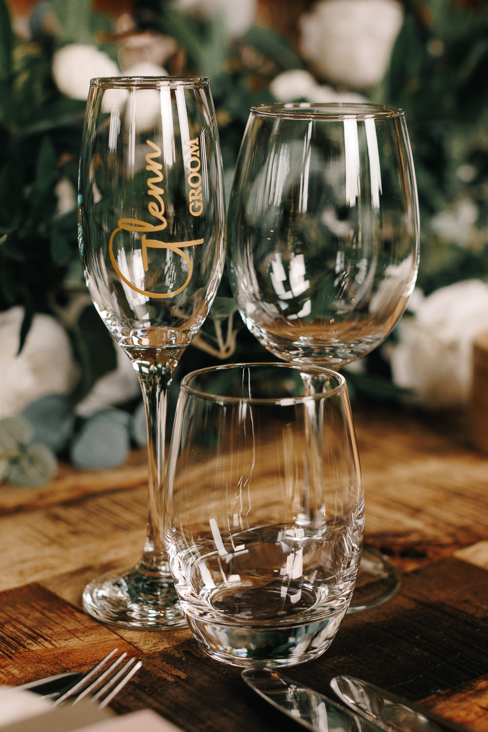 Personalised wine glasses
