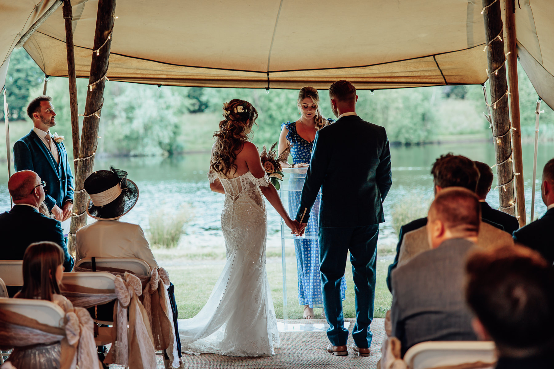 wedding ceremony at delamere events