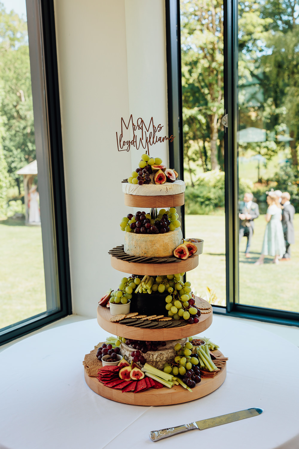 Cheese tower wedding cake